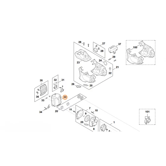 STIHL   Komora akumulatora FA03 403 3200